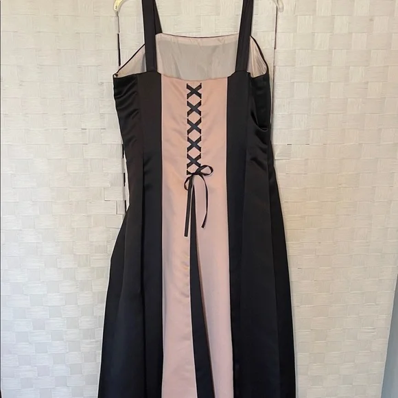 Jessica McClintock Black & Pink Formal Dress with Shawl Length 57” PTP 19”-20” - Picture 3 of 17